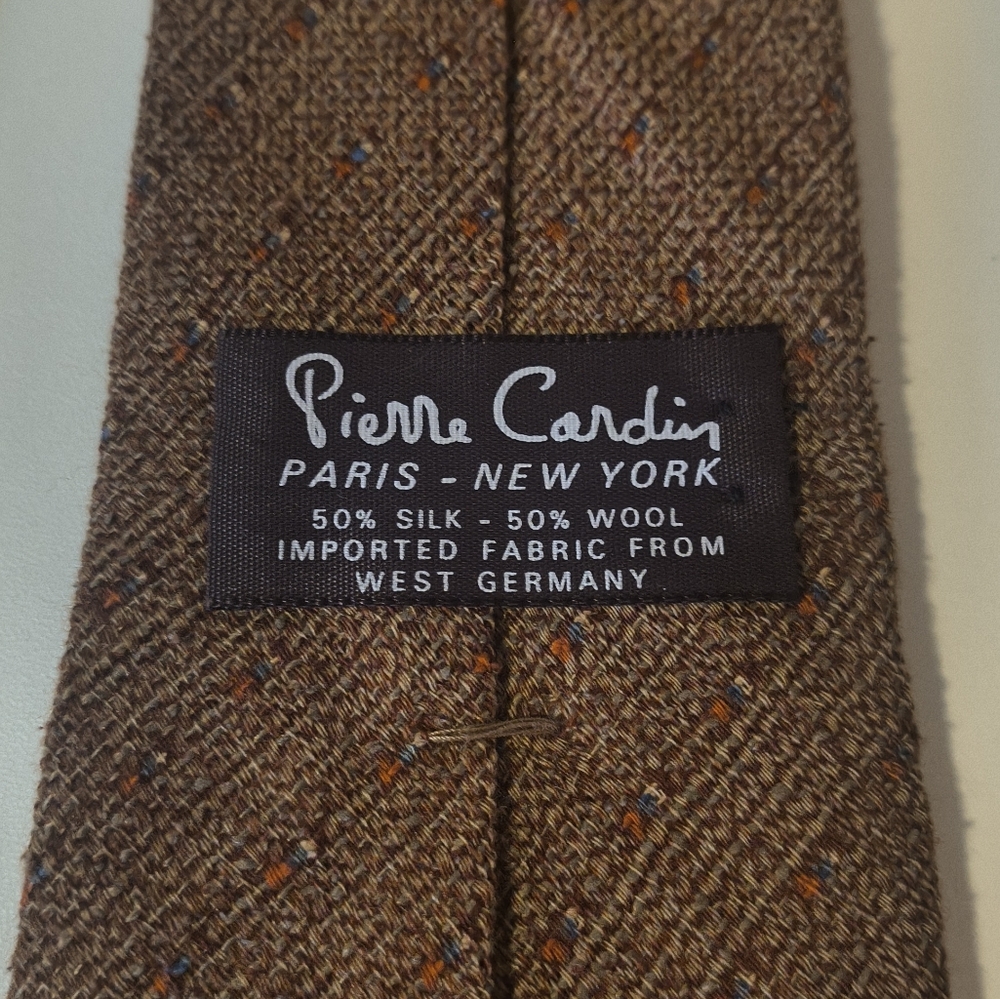 Pierre Cardin Brown Wool Tie